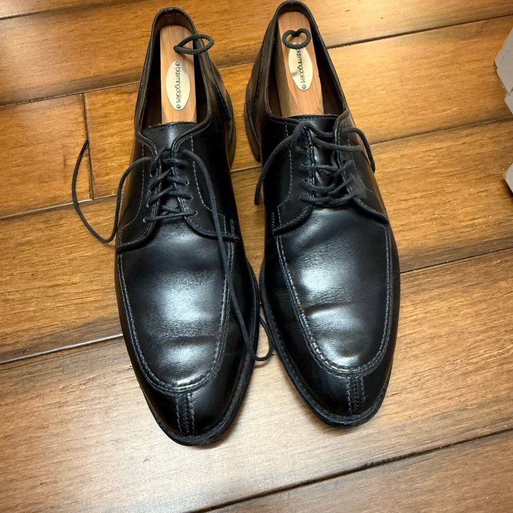 Allen Edmonds LaSalle Black Split Toe Leather Men's Dress Shoes, Size 9